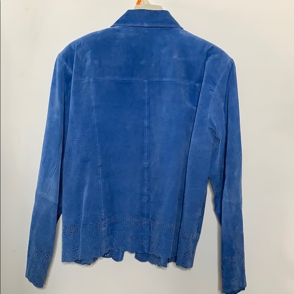 Light Blue Suede Jacket - Picture 3 of 7